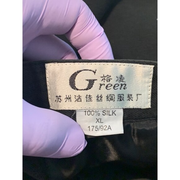 Green Mens Black Pleated Front Pockets 100% Silk Golf Shorts Athleisure Sz XL - Picture 5 of 9